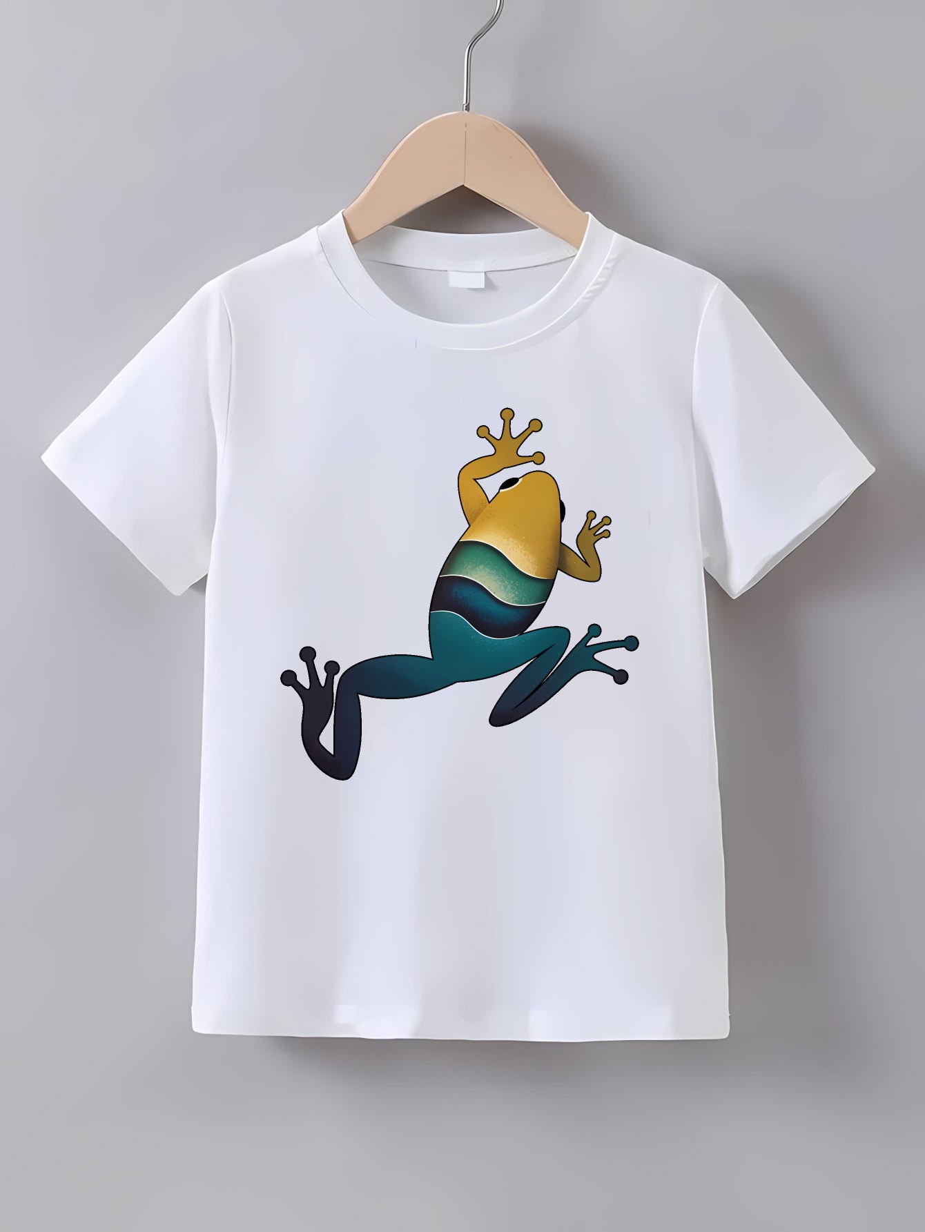 Family Tree Print - Farbverlauf-T-Shirt mit Baumfrosch-Cartoon-Druck, Familien-Partnerlook, Jungen, Mädchen,
