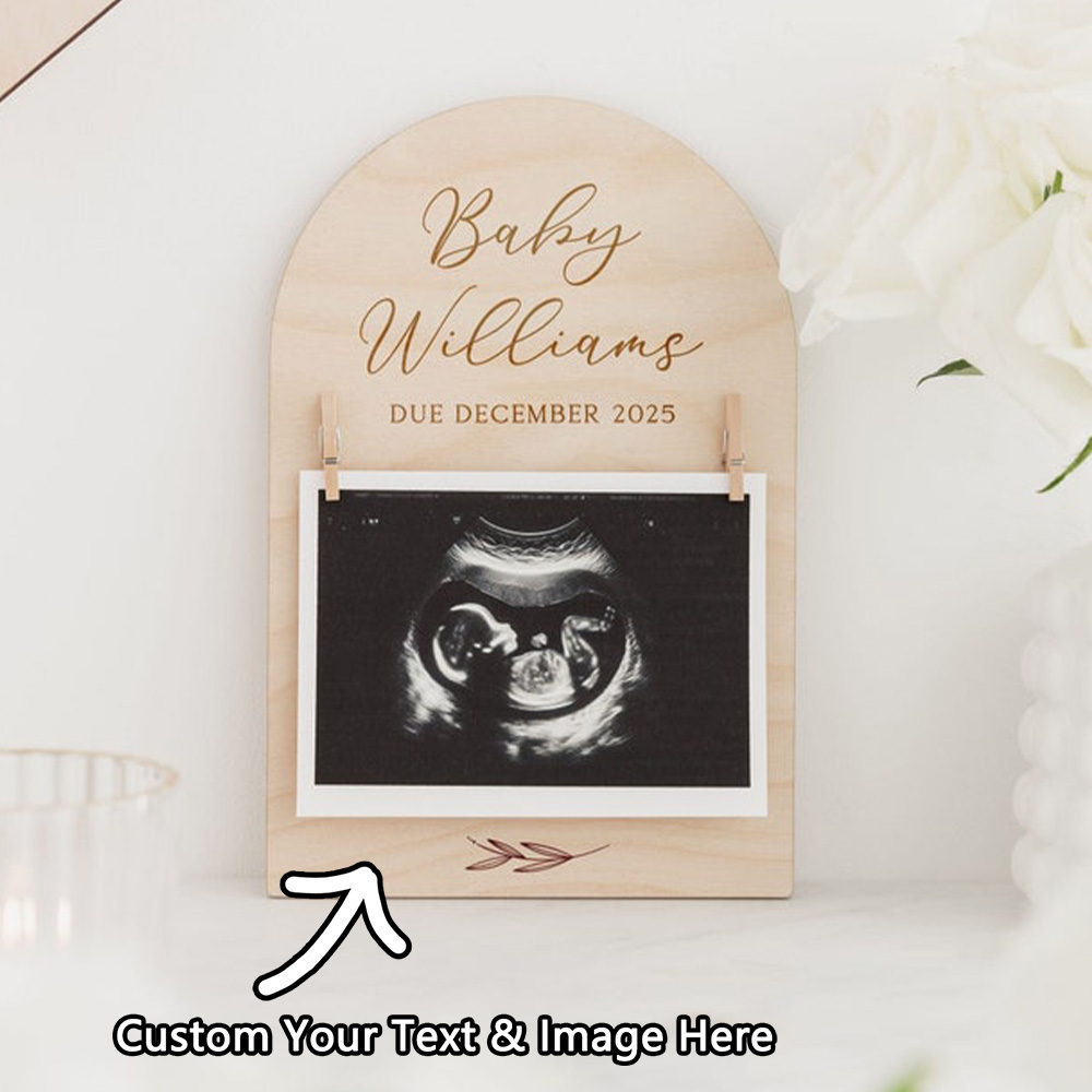 Personalisiertes Schwangerscha – Engraved Wood Frame Bewertung und Preis